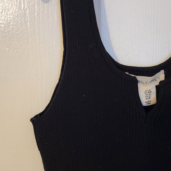 Bodysuit Elegant Black Sleeveless With Snaps - Picture 5 of 8